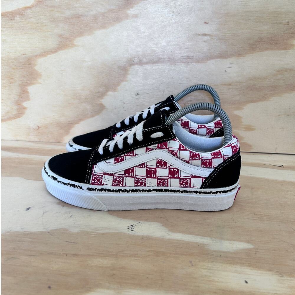 Vans Off The Wall - Old Skool Skate - Sneakers - Black/Red - Women's - 6.5 - Picture 3 of 9